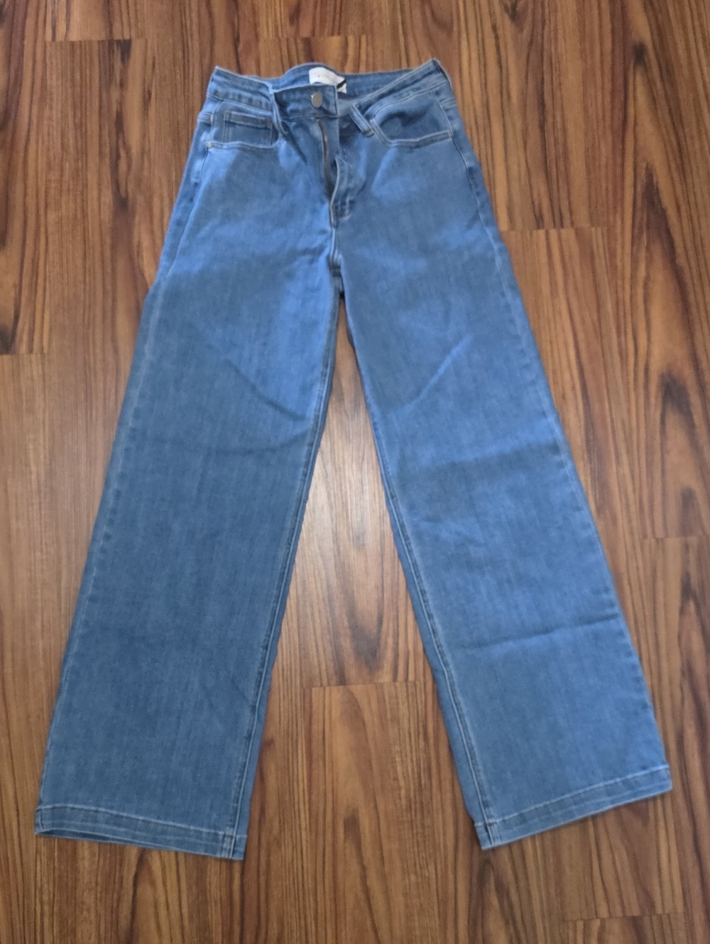 Risen Wide Leg Blue Jeans